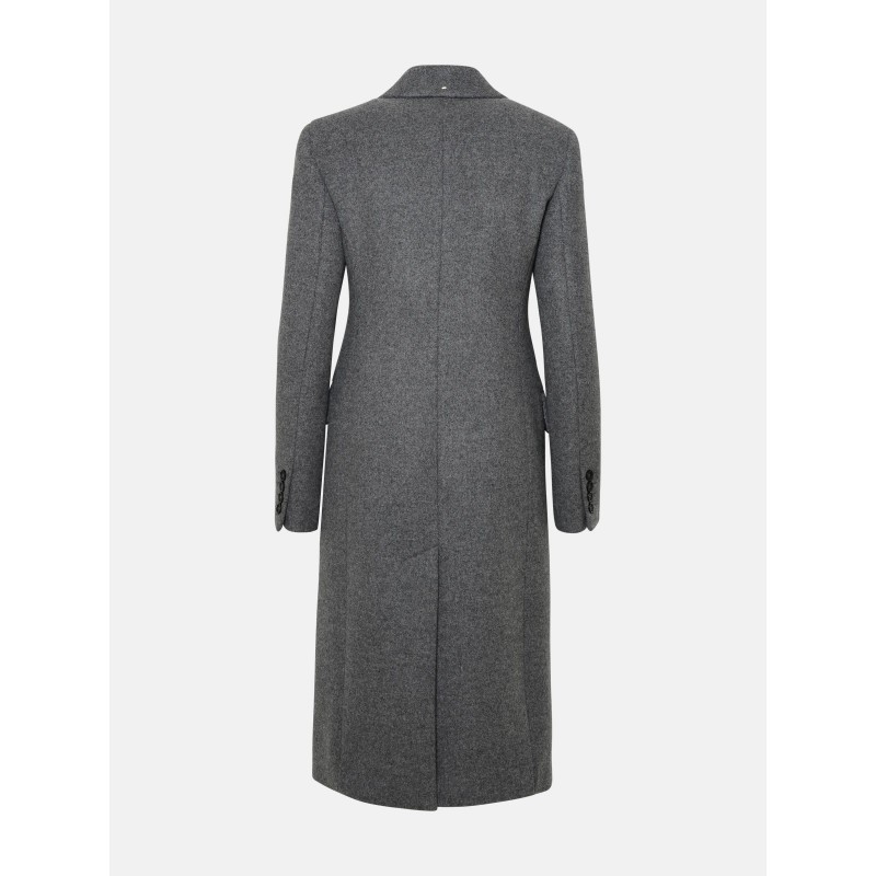SPORTMAX - ADUA - Wool and Cashmere Coat - Blended Grey