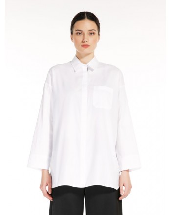 S MAX MARA - SYLVIE Oxford Cotton Shirt - White
