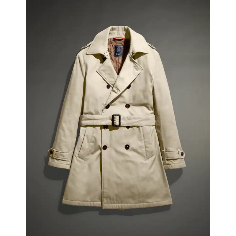 FAY - Padded Trenchcoat - Taupe