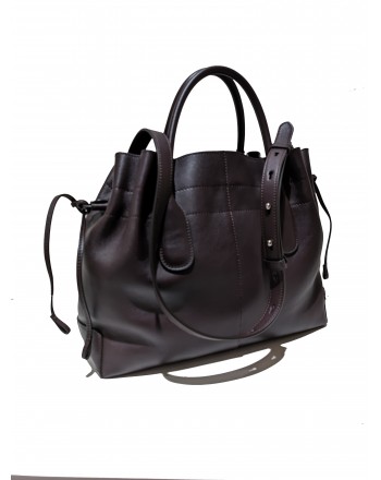 TODS - Leather Small Sac Bag - Ebony