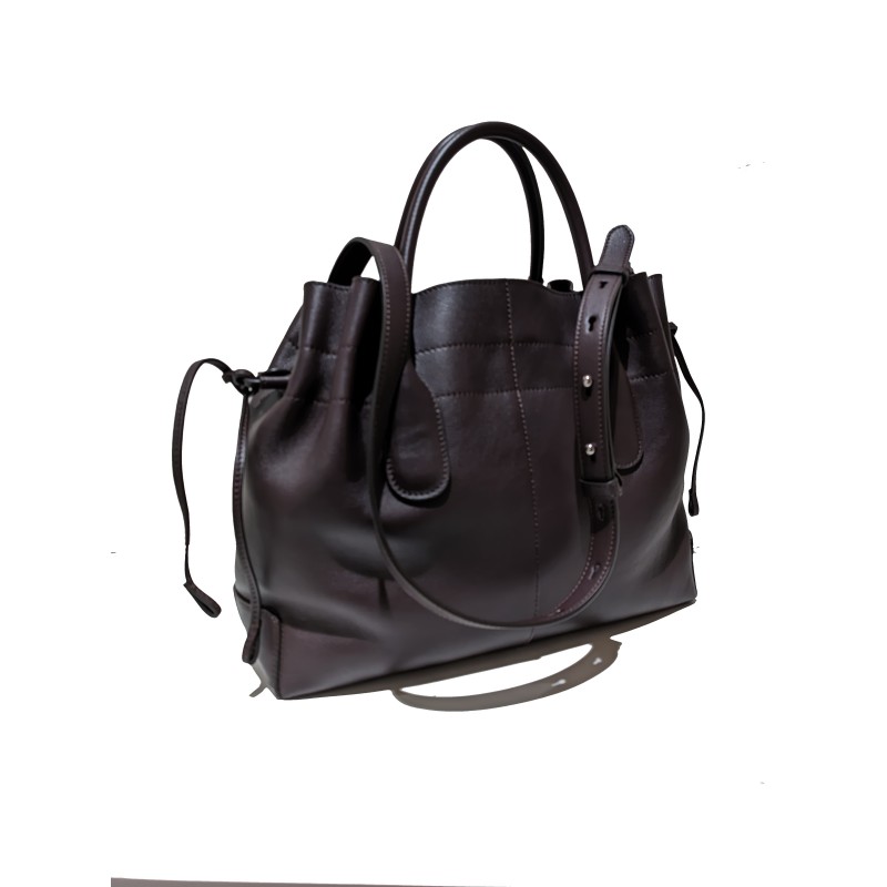 TODS - Leather Small Sac Bag - Ebony