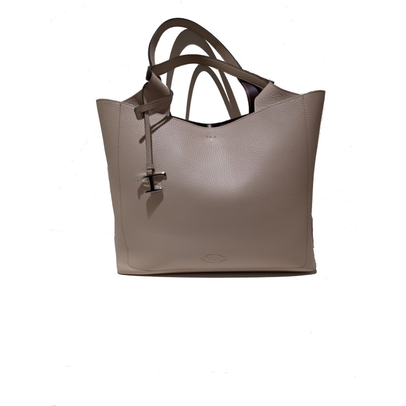 TOD'S - Leather Medium Bag - Natural