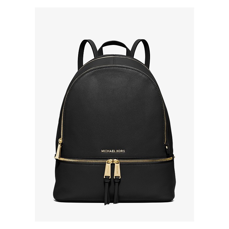 MICHAEL BY MICHAEL KORS - RHEA Leather Backpack with Logo - Black