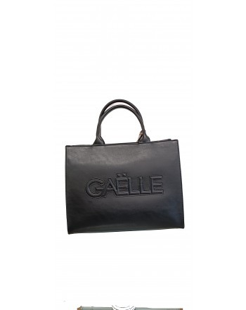 GAELLE - Padded Logo Shopping Bag - Black
