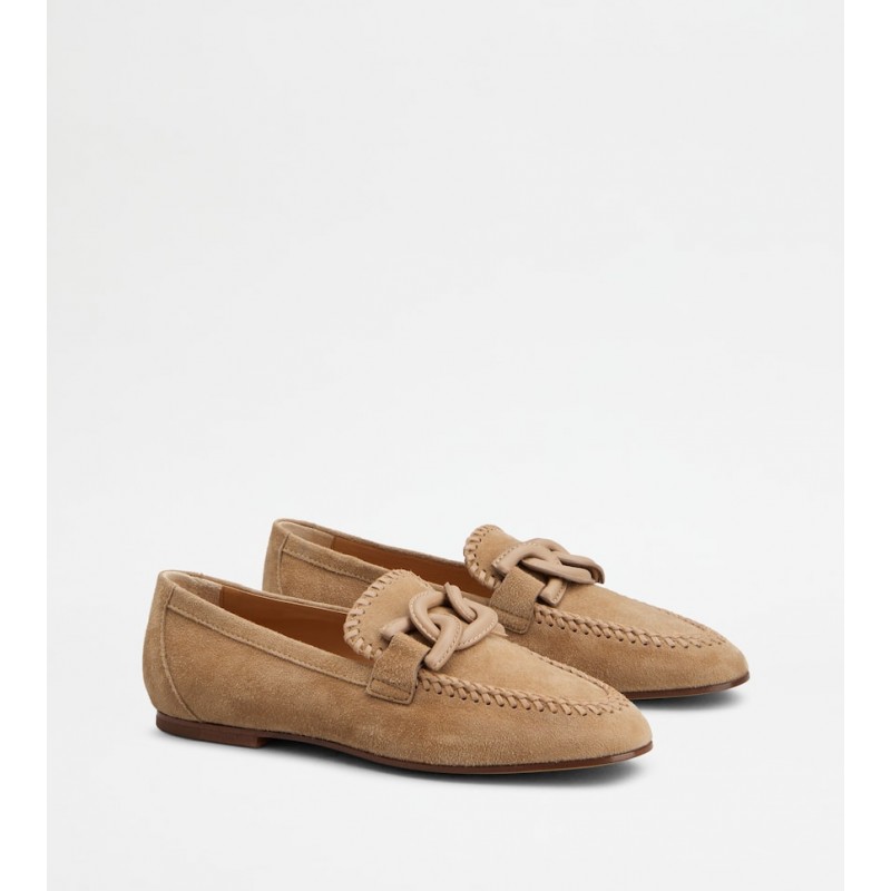 TOD'S - KATE Suede Loafers - Cappuccino