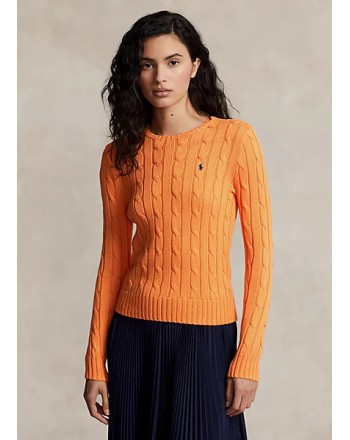 POLO RALPH LAUREN - Cottone Beaded Knit - Sun Orange