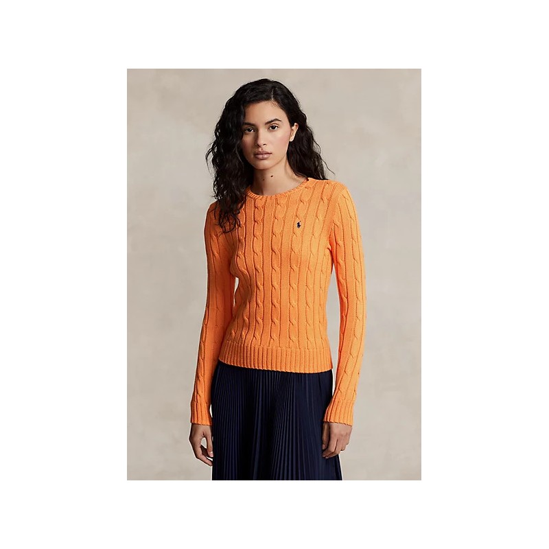 POLO RALPH LAUREN - Cottone Beaded Knit - Sun Orange