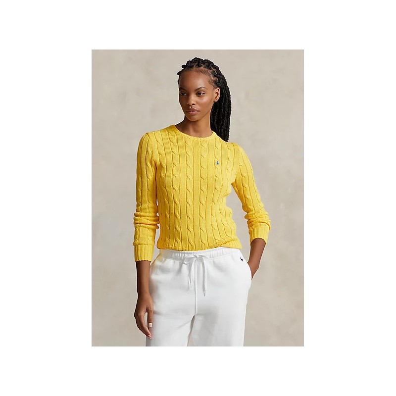 POLO RALPH LAUREN - Cottone Beaded Knit - Yellow