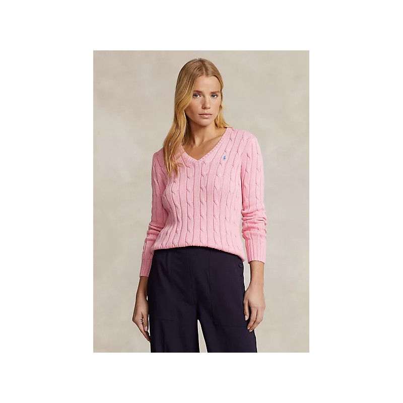 POLO RALPH LAUREN - Beaded Cotton Knit - Carmel Pink