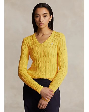 POLO RALPH LAUREN - Beaded Cotton Knit - Yellow