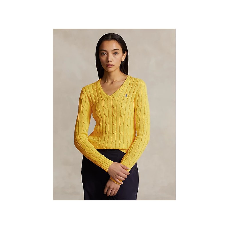 POLO RALPH LAUREN - Beaded Cotton Knit - Yellow