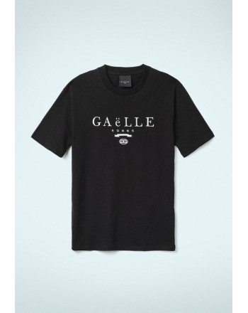 GAELLE - T-Shirt in Cotone Stampa Logo - Nero