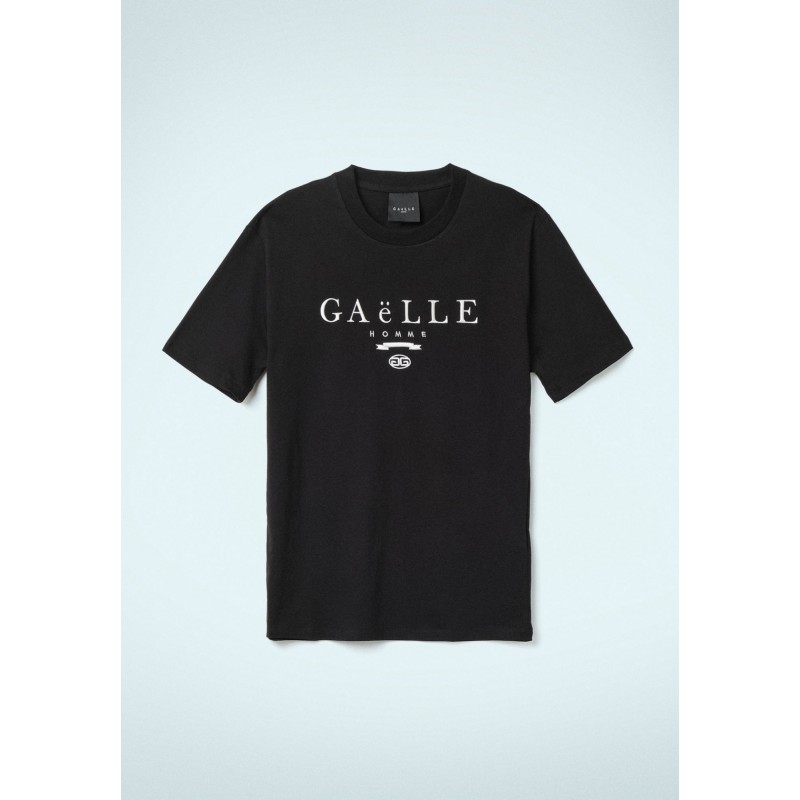 GAELLE - Cotton Logo T-Shirt - Black
