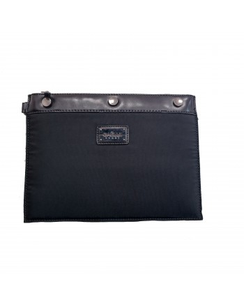 GAELLE - Pouch Bag  with Logo - Black