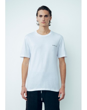 GAELLE - T-Shirt Girocollo con Logo Basic - Bianco