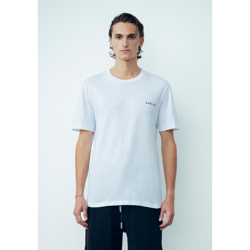 GAELLE - T-Shirt Girocollo con Logo Basic - Bianco