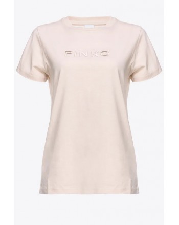 PINKO - T-Shirt in Cotone START - Latte