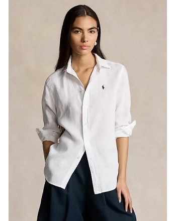 POLO RALPH LAUREN  - Linen Shirt - White