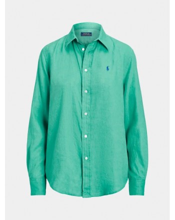 POLO RALPH LAUREN  - Linen Shirt - Green