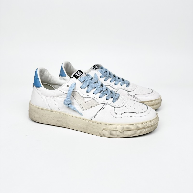 4B12 - HYPER U922 Sneakers - White/Light Blue