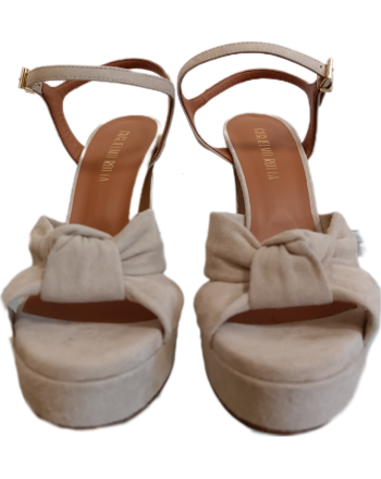 GUGLIELMO ROTTA - CLAIRE Suede Sandals - Skin