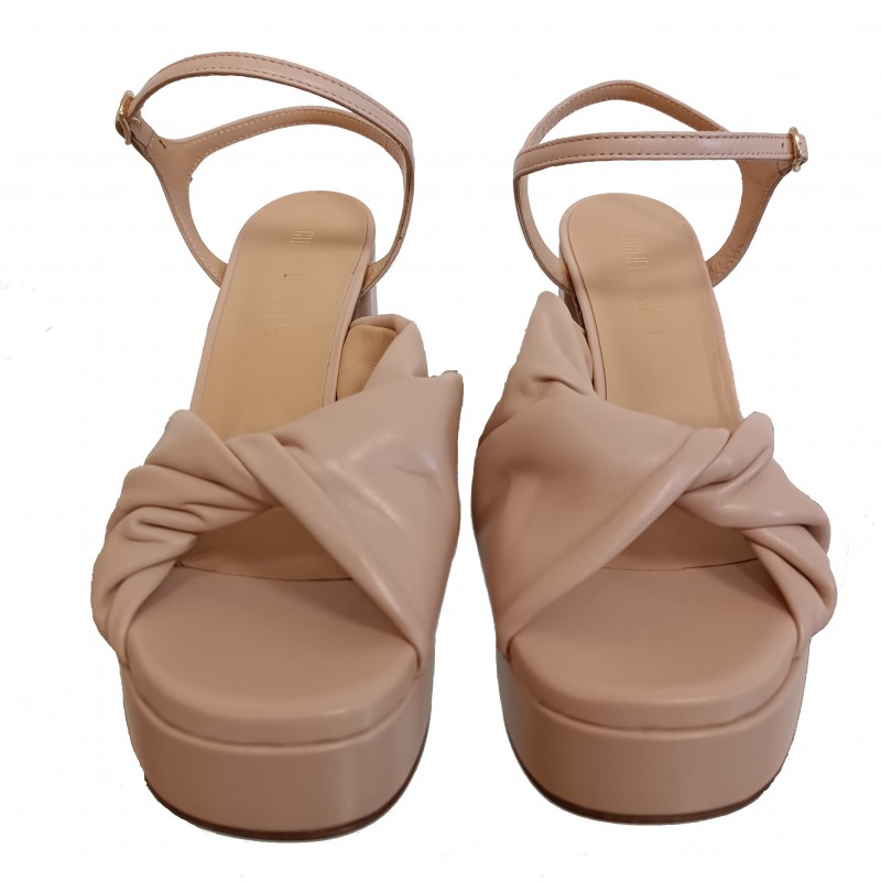 GUGLIELMO ROTTA - CARA Leather Sandals - Nude