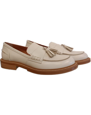 GUGLIELMO ROTTA - PADDY RANCH Leather Loafers - Chalk