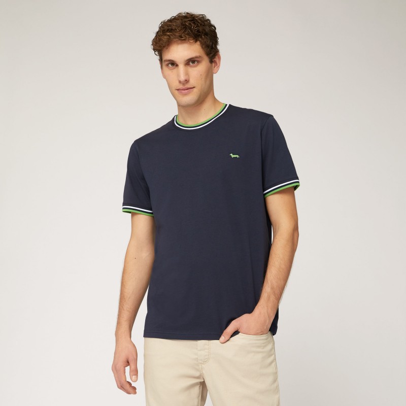 HARMONT AND BLAINE - Cotton T-Shirt - Navy