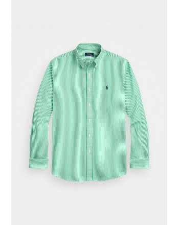 POLO RALPH LAUREN  - Bistretch Striped T-Shirt - Emerald/White