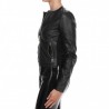 PINKO - IRRORATRICE Leather Biker Jacket  - Black