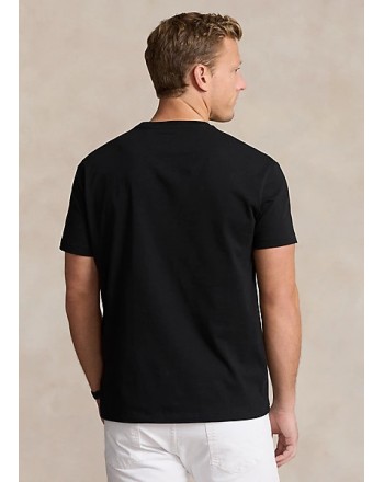 POLO RALPH LAUREN - T-Shirt in Cotone con Logo Ricamato - Nero