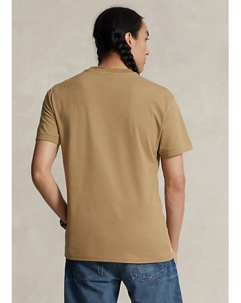 POLO RALPH LAUREN - T-Shirt in Cotone con Logo Ricamato - Desrt Kaki