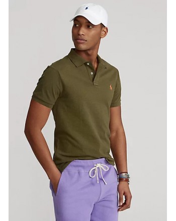 POLO RALPH LAUREN - Polo in Cotone Slim Fit - Canopy Olive