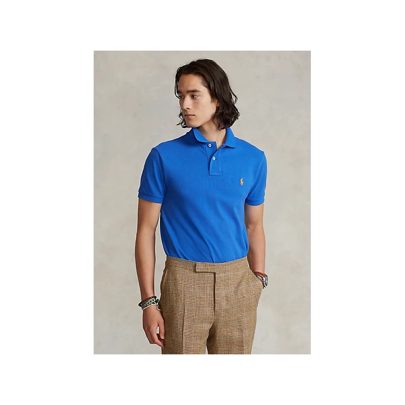 POLO RALPH LAUREN - Slim Fit Cotton Polo Shirt - New Iris Blue