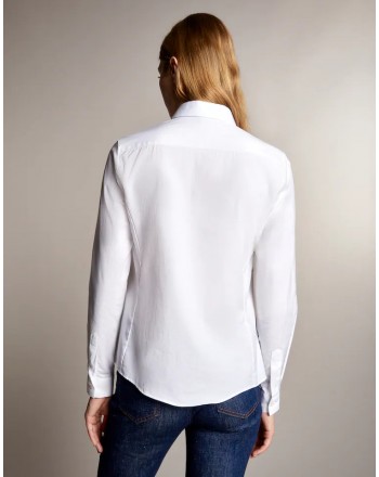 FAY - Slim Fit Cotton Popeline Shirt - White