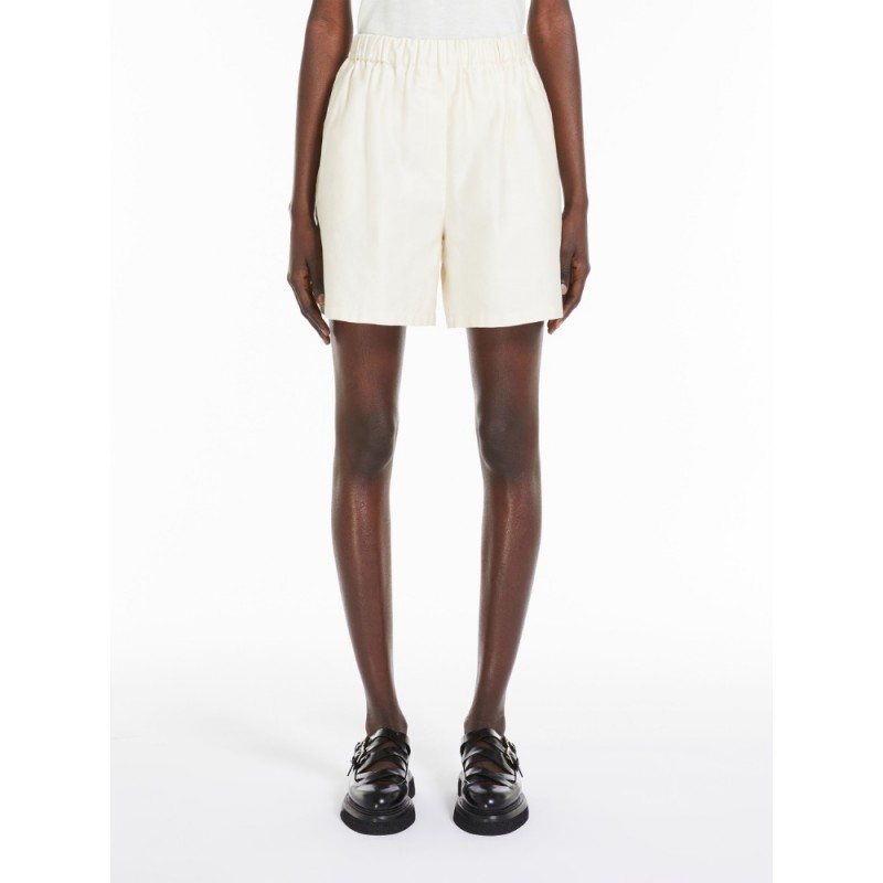 MAX MARA - PIADENA Cotton Shorts - White