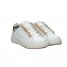 EMANUELLE VEE - STRASS COLOR  Leather Sneakers  - White/Gold