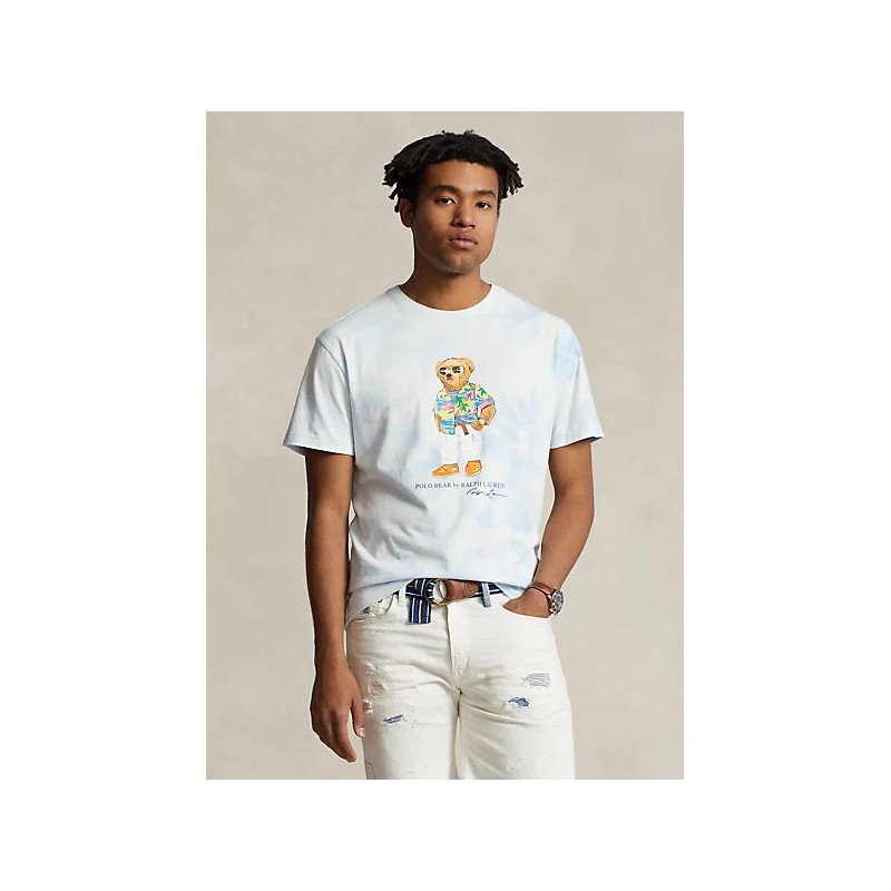POLO RALPH LAUREN - Tye Dye Bear Cotton T-Shirt - Riviera