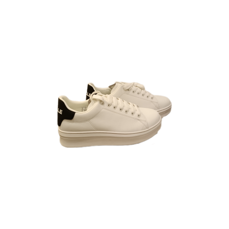 GAELLE - Leather Sneakers - White/Black