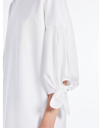 MAX MARA - AGORA Cotton Poeline T-Shirt Dress - White