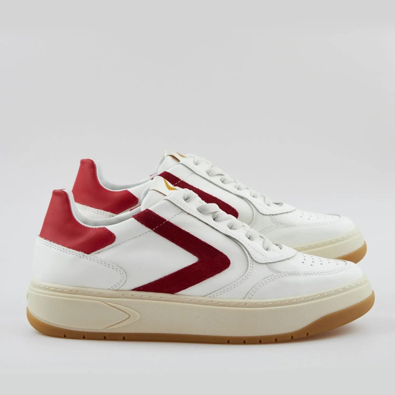 VALSPORT - Sneakers HYPE CLASSIC in Pelle - Bianco/Rosso
