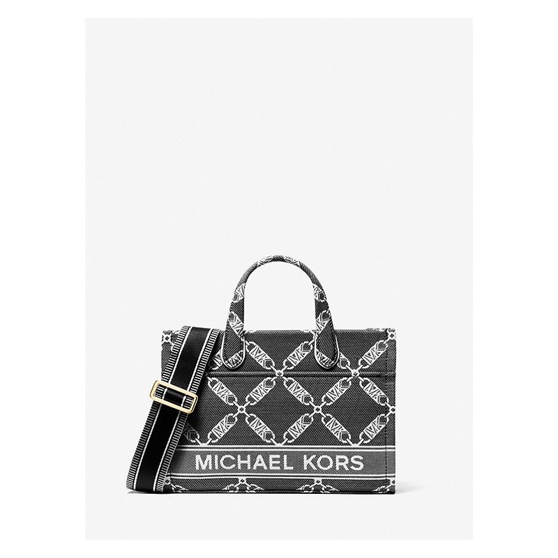 MICHAEL by MICHAEL KORS -  GIGI Small Empire Logo Bag - Black/White