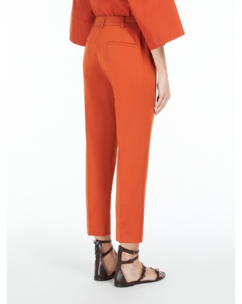 MAX MARA - LINCE Stretch Satin Trousers - Leather