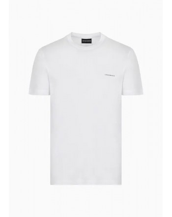 EMPORIO ARMANI - Micro Logo Jersey T-Shirt - White