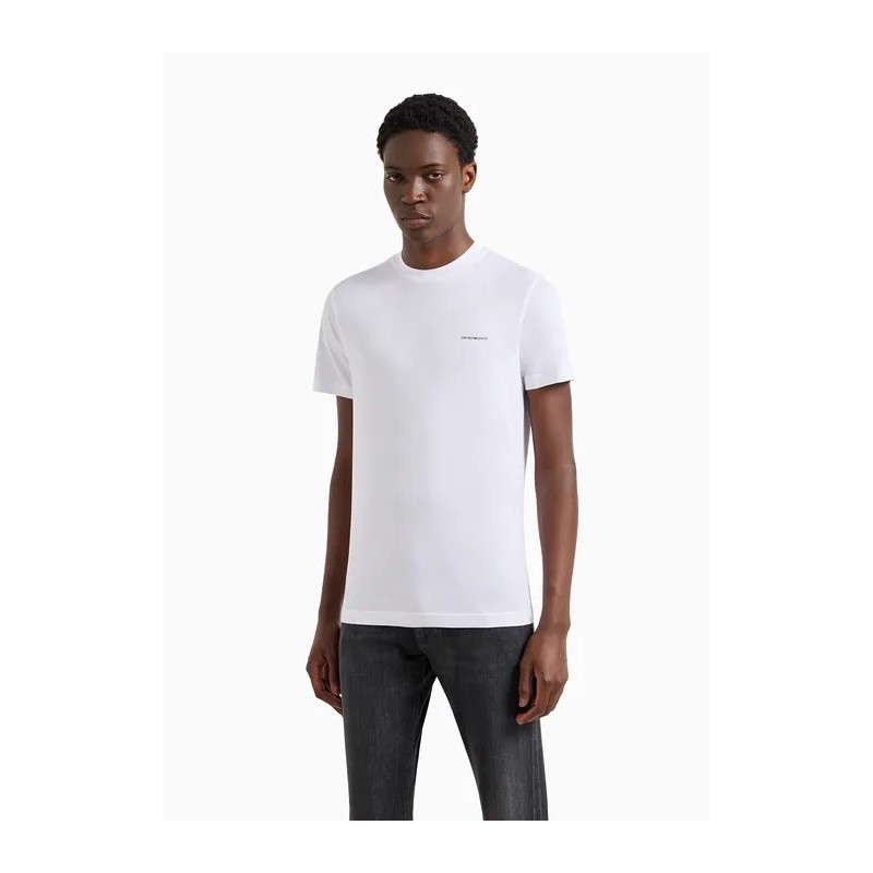 EMPORIO ARMANI - Micro Logo Jersey T-Shirt - White