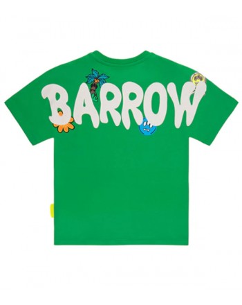 BARROW KIDS - Cotton Printed T-Shirt - Fern Green