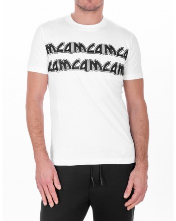 MCQ BY ALEXANDER MCQUEEN - Cotton T-Shirt with Metal style Logo - White