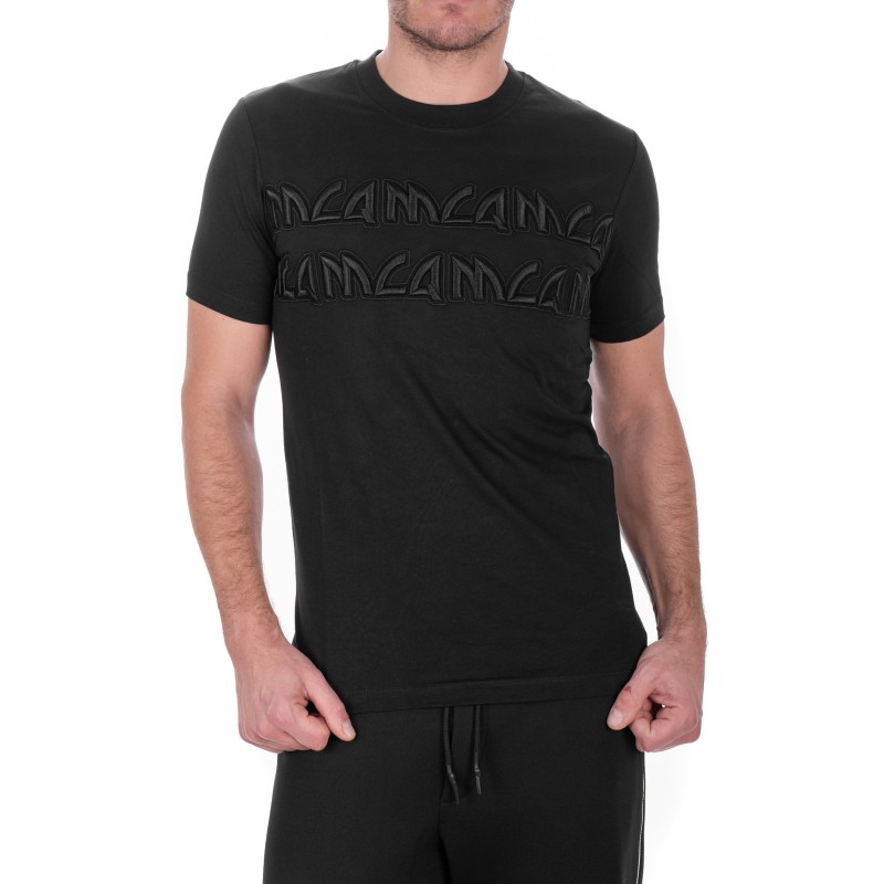 MCQ BY ALEXANDER MCQUEEN - Cotton T-Shirt with Metal style Logo - Black