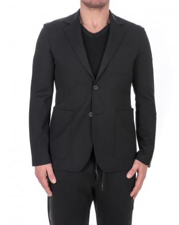 MCQ BY ALEXANDER MCQUEEN - Wool Recycled Casual Jacket with 2 Buttons - Black