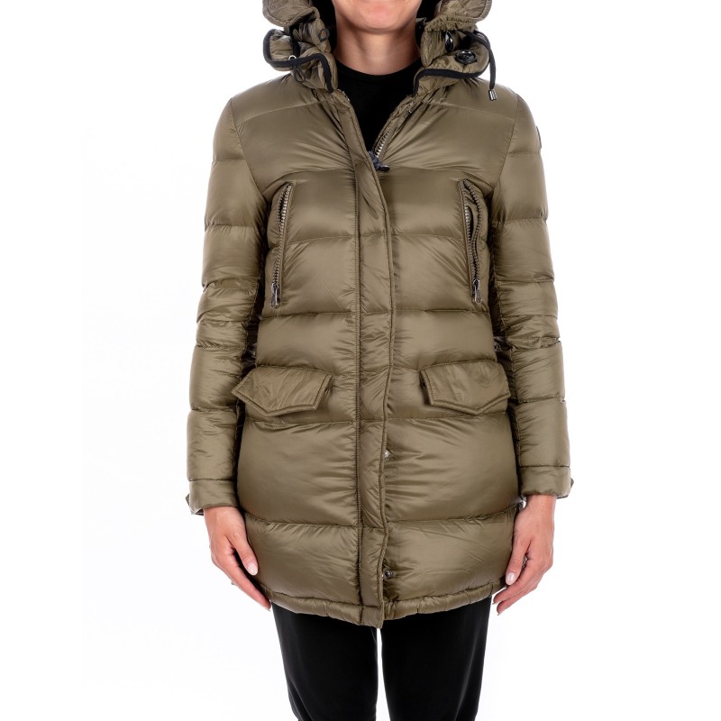 INVICTA - Quilted Down jacket with Hood - Green/ Black